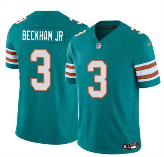 Men & Women & Youth Miami Dolphins #3 Odell Beckham Jr Aqua 2023 F.U.S.E Alternate Vapor Limited Stitched Jersey